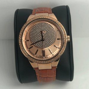 JBW CAMILE WOMEN'S ROSE GOLD BROWN LEATHER WATCH